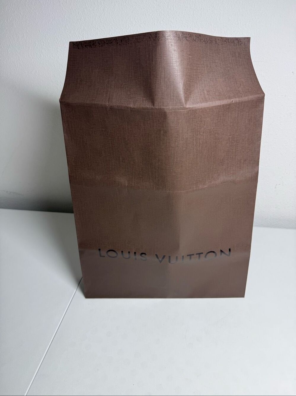 Louis Vuitton Brown Gift Envelope Rare Vintage Discontinued Luxury Packaging 17″
